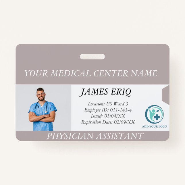 Foto-ID-Abzeichen für personalisierte Krankenhausm Ausweis (Vorderseite)
