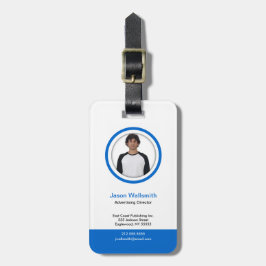 Foto ID Card Blauer Gürtel Gepäckanhänger