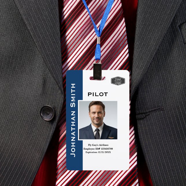 Foto ID Company Security ID QR Code Pilot Ausweis (Von Creator hochgeladen)