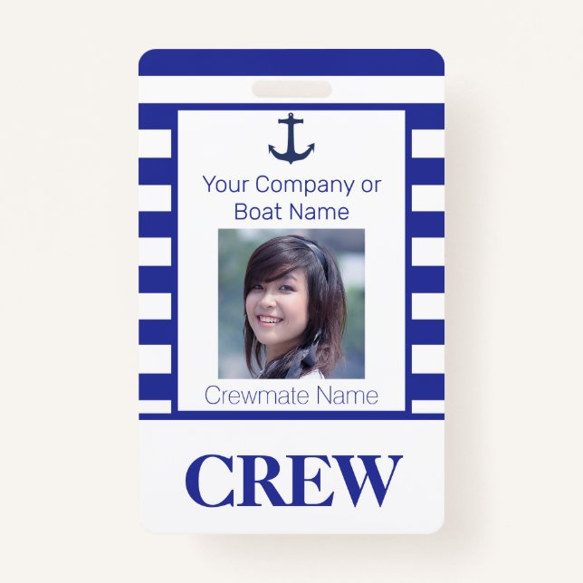 Foto-ID der Crew Nautic Stripes Ausweis (Vorderseite)
