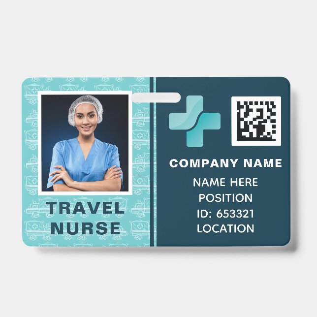 Foto-ID der Krankenschwester Ausweis (Vorderseite)