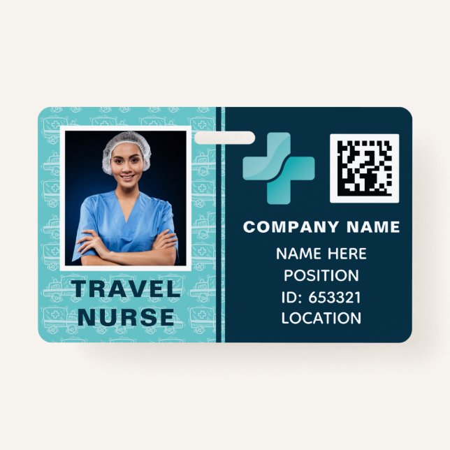 Foto-ID der Krankenschwester Ausweis (Vorderseite)