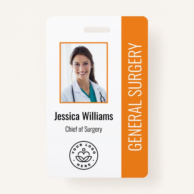 FOTO-ID des Arztes im Krankenhaus Ausweis (Vorderseite)