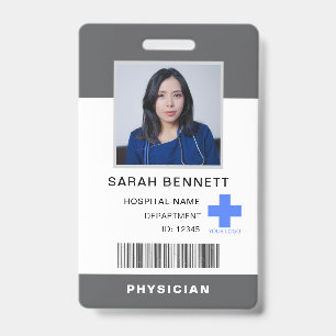 Foto-ID des Arztes Logo des Krankenhauses für Mi Ausweis