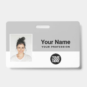 Foto-ID des benutzerdefinierten grauen Mitarbeiter Ausweis