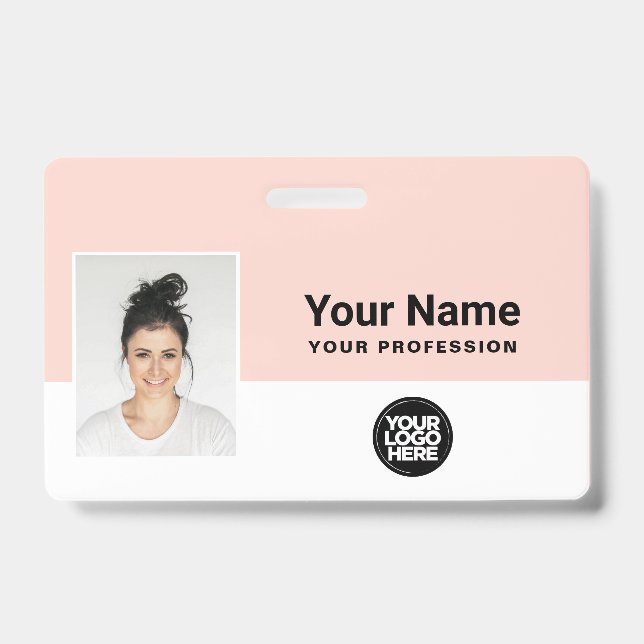 Foto-ID des benutzerdefinierten rosa Mitarbeiterlo Ausweis (Vorderseite)