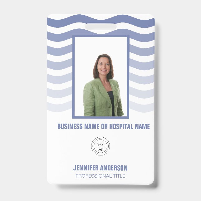 Foto-ID des Krankenhauses oder Unternehmens mit Ba Ausweis (Vorderseite)