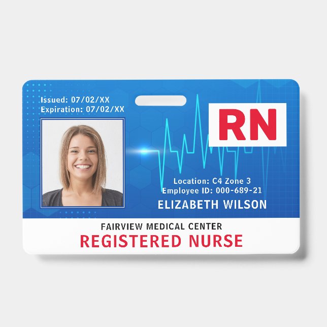 Foto-ID des Krankenkrankenhauses Ausweis (Front)