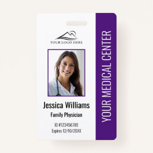 Foto-ID des lila Krankenhauses Ausweis