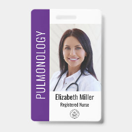 Foto-ID des lila Krankenhauses Ausweis