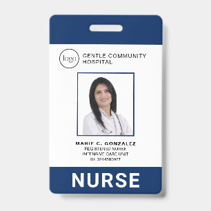 Foto-ID des Nurse Medical Navy Blue Hospital Ausweis
