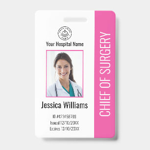 Foto-ID des personalisierten Arztes Pink Ausweis