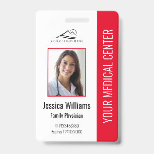 Foto-ID des Red Hospital Medical Employee Ausweis