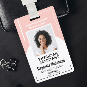 Foto-ID des rosa Krankenhauses Ausweis