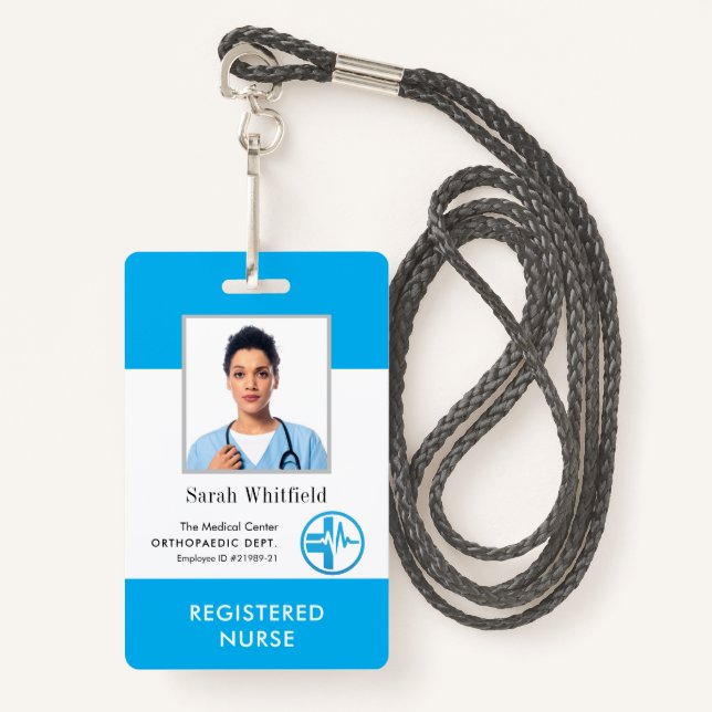 Foto-ID des Unternehmens für Firmenlogo Mitarbeite Ausweis (Vorderseite mit Schlüsselband)
