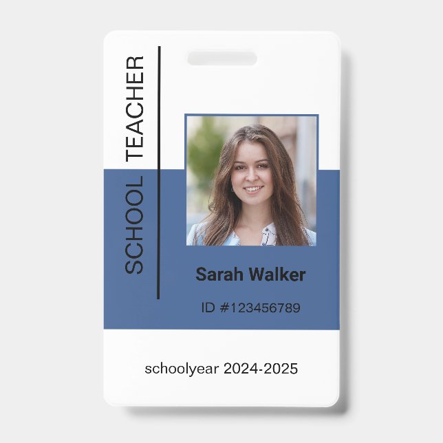 Foto-ID eines Mitarbeiters oder Studenten blau Ausweis (Vorderseite)