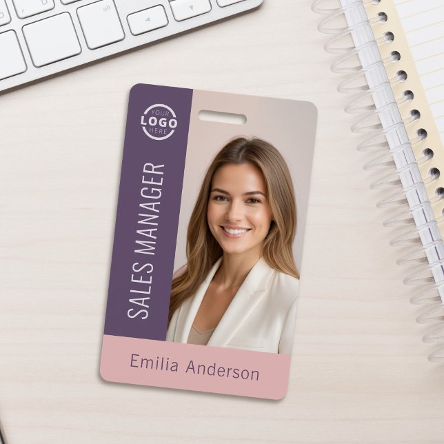 Foto-ID Firmenlogo Fettdruck Rosa Lila Ausweis (Von Creator hochgeladen)