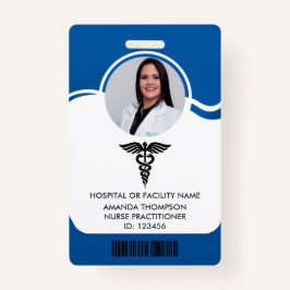 Foto-ID für blaue und weiße Krankenschwester Ausweis