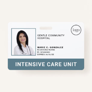 Foto-ID für das Logo des Blue Grey Hospital Ausweis