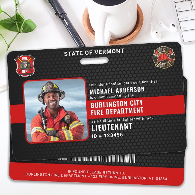 Foto-ID für die benutzerdefinierte Feuerwehrabteil Ausweis (Von Creator hochgeladen)