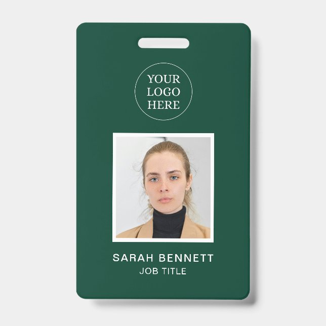 Foto-ID für einfache grüne Berufliche Mitarbeiter Ausweis (Vorderseite)