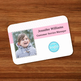 Foto-ID für elegante Firmenlogos Namensschild