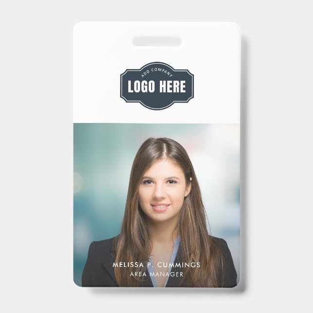 Foto-ID für Geschäftsmitarbeiter mit QR-Code Ausweis (Vorderseite)