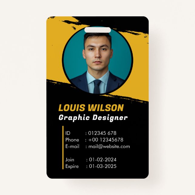 Foto-ID für kundenspezifische Firmenlogos Ausweis (Vorderseite)