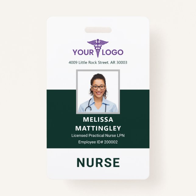 Foto-ID für Mitarbeiter im Gesundheitswesen Ausweis (Vorderseite)