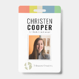 Foto-ID für moderne farbige Mitarbeiter Ausweis