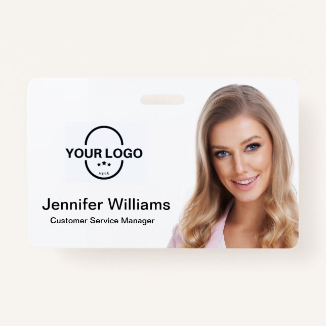 Foto-ID für moderne Firmenlogos Ausweis (Vorderseite)