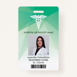 Foto-ID für moderne grüne Geometrie Ausweis