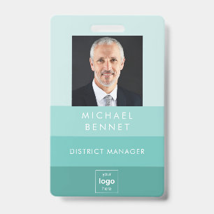 Foto-ID für moderne grüne Unternehmen Ausweis