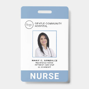 Foto-ID für Nurse Medical Light Blue Hospital Ausweis