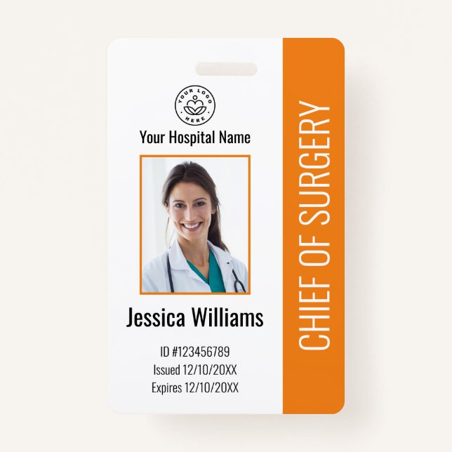 Foto-ID für personalisierte medizinische Mitarbeit Ausweis (Vorderseite)