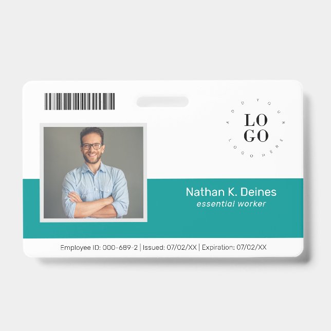 Foto-ID für personalisierte Mitarbeiter - Unterneh Ausweis (Front)