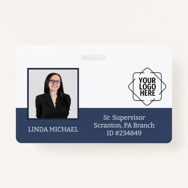 Foto-ID für personalisierte Mitarbeiter - Unterneh Ausweis (Vorderseite)
