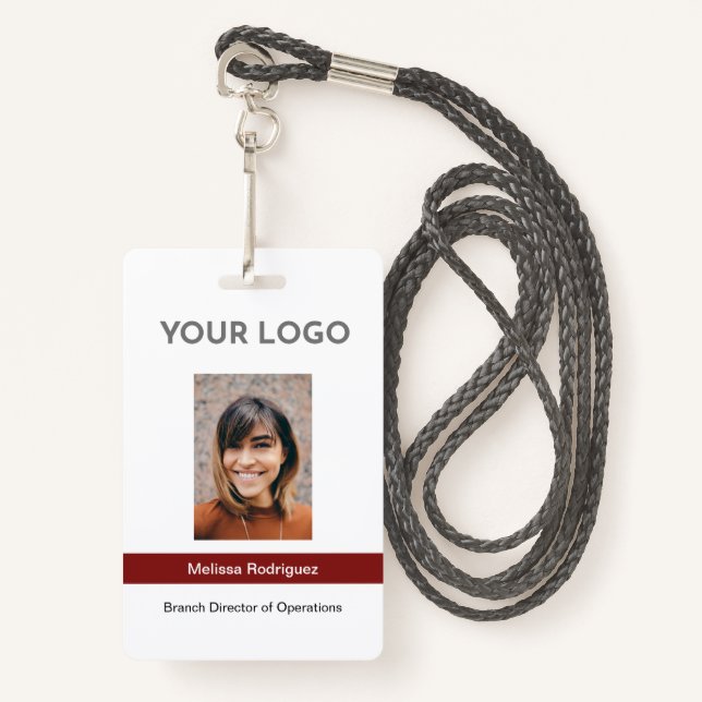 Foto-ID für Unternehmensbedienstete Ausweis (Vorderseite mit Schlüsselband)
