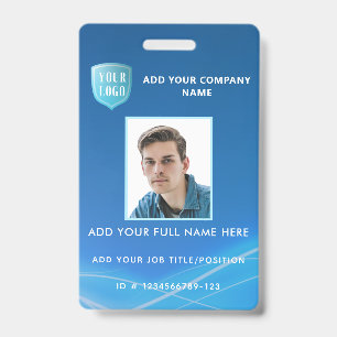 Foto-ID für vertikale Mitarbeiter mit Logo Ausweis