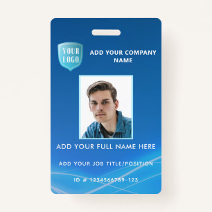 Foto-ID für vertikale Mitarbeiter mit Logo Ausweis