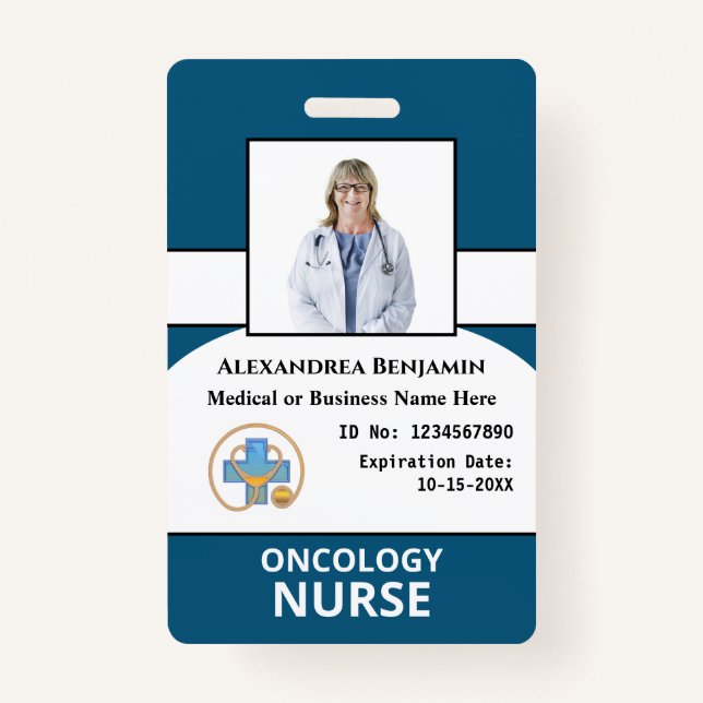 Foto-ID-Karte für Krankenhausmitarbeiter Ausweis (Vorderseite)