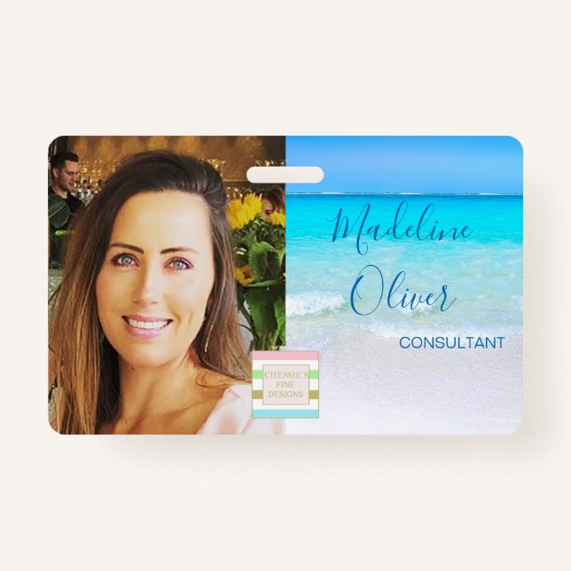 Foto-ID-Logo Ocean Beach Sea Ausweis (Vorderseite)