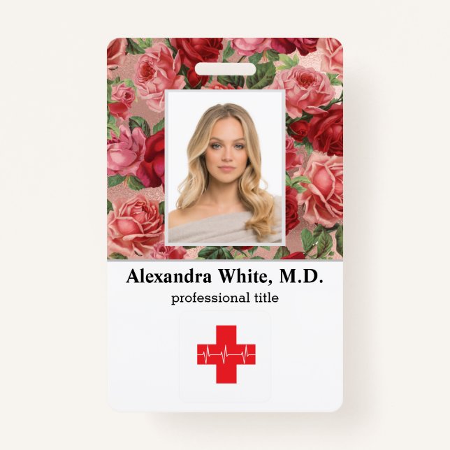Foto-ID Mitarbeiter Krankenhaus Medical Beruflich Ausweis (Vorderseite)