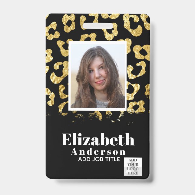 FOTO-ID - Mitarbeiter VIP Pass Girly Animal Prints Ausweis (Vorderseite)