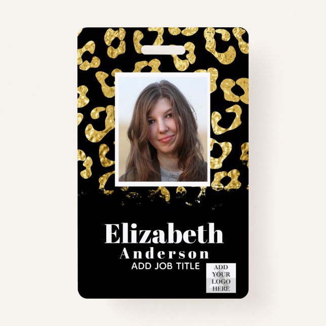 FOTO-ID - Mitarbeiter VIP Pass Girly Animal Prints Ausweis (Vorderseite)