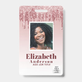 FOTO-ID - Mitarbeiter VIP Pass Girly Glitzer Glam Ausweis