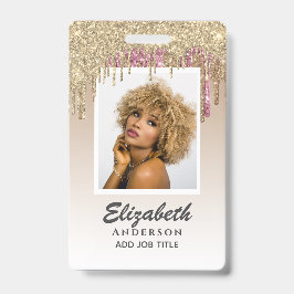 FOTO-ID - Mitarbeiter VIP Pass Girly Glitzer Glam Ausweis