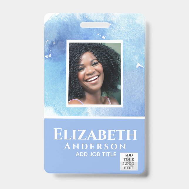 FOTO-ID Mitarbeiter VIP PASS Wasserfarbe Abstrakt Ausweis (Vorderseite)