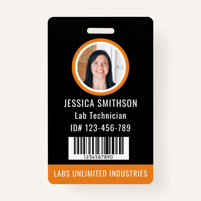 Foto-ID Orange Black Ausweis (Vorderseite)