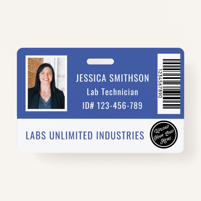 Foto-ID Periwinkle Blue Abzeichen Ausweis (Vorderseite)